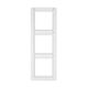 Rama decorativa aparataj unitar Berker, verticala, cu eticheta, 3 posturi, alb polar, Q.1, 10136019