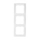 Rama decorativa aparataj unitar Berker, verticala, cu eticheta, 3 posturi, alb polar mat, S.1, 10139919
