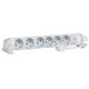 Prelungitor 6 posturi Legrand, 2P+E, intrerupator, 3 metri, alb, 16A, 694637