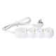 Prelungitor 4 posturi Wconn, 2P+E, 1.5 metri, alb, 16A