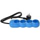 Prelungitor 4 posturi Wconn, 2P+E, 2 metri, albastru, 16A