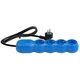 Prelungitor 4 posturi Wconn, 2P+E, intrerupator, 5 metri, albastru, 16A