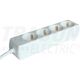 Prelungitor 4 posturi Tracon, 2P+E, 5 metri, alb, 16A, H