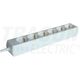 Prelungitor 6 posturi Tracon, 2P+E, 5 metri, alb, 16A, H