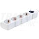 Prelungitor 4 posturi Tracon, 2P+E, intrerupator, 1.5 metri, alb, 16A, HKD