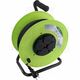 Derulator tambur metalic Tracon, verde/negru, 4 prize, 2P+E, 30 metri, IP44