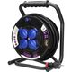 Derulator tambur PVC Orno, negru, 4 prize, 2P+E, HO7RN-F 3X2.5mmp, 20 metri, intrerupator ,13156