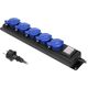 Prelungitor 5 posturi Orno, 2P+E, intrerupator, 5 metri, negru, 16A