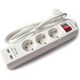 Prelungitor 3 posturi Strohm, 2P+E+2xUSB, intrerupator, 1.5 metri, alb, 16A, 3X1.5mmp