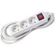 Prelungitor 3 posturi Strohm, 2P+E, intrerupator, 5 metri, alb, 16A, 3X1.5mmp