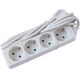 Prelungitor 4 posturi Strohm, 2P+E, 5 metri, alb, 16A, 3X1.5mmp