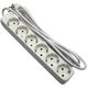 Prelungitor 6 posturi Strohm, 2P+E, 7 metri, alb, 16A, 3X1.5mmp