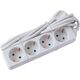 Prelungitor 4 posturi Strohm, 2P+E, 3 metri, alb, 16A, 3X1mmp