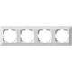 Rama decorativa aparataj unitar Emos, orizontala, 4 posturi, alb, A6004.2
