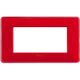 Rama decorativa aparataj modular Bticino, elipsa, 4M, coral, Matix, AM4804CRD