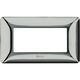 Rama decorativa aparataj modular Bticino, elipsa, 4M, crom lucios, Matix, AM4804GCR