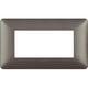 Rama decorativa aparataj modular Bticino, elipsa, 4M, fier, Matix, AM4804MIR