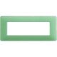 Rama decorativa aparataj modular Bticino, elipsa, 6M, verde opal, Matix, AM4806CVC