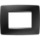 Rama decorativa aparataj modular Gewiss, elipsa, 3M, negru satinat, Chorus One, GW16103VN