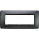 Rama decorativa aparataj modular Gewiss, elipsa, 6M, ardezie, Chorus One, GW16106VA