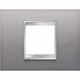 Rama decorativa aparataj modular Gewiss, rectangulara, 2M, otel periat, Chorus Lux, GW16202MI