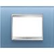 Rama decorativa aparataj modular Gewiss, rectangulara, 3M, albastru marin, Chorus Lux, GW16203CA