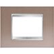 Rama decorativa aparataj modular Gewiss, rectangulara, 3M, bronz, Chorus Lux, GW16203MP