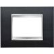 Rama decorativa aparataj modular Gewiss, rectangulara, 3M, ardezie, Chorus Lux, GW16203VA