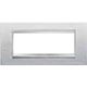 Rama decorativa aparataj modular Gewiss, rectangulara, 6M, alb, Chorus Lux, GW16206PB