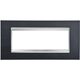 Rama decorativa aparataj modular Gewiss, rectangulara, 6M, ardezie, Chorus Lux, GW16206VA