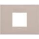 Rama decorativa aparataj modular Gewiss, rectangulara, 2M, canepa, Chorus Geo, GW16402TC