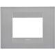 Rama decorativa aparataj modular Gewiss, rectangulara, 3M, titaniu, Chorus Geo, GW16403VT
