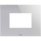 Rama decorativa aparataj modular Gewiss, rectangulara, 3M, titaniu, Chorus Ice, GW16903CT