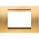 Rama decorativa aparataj modular Gewiss, rectangulara, 8M, auriu, Virna, GW22267