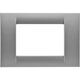 Rama decorativa aparataj modular Gewiss, rectangulara, 3M, titaniu, Virna, GW22283