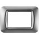 Rama decorativa aparataj modular Gewiss, elipsa, 3M, titaniu, Top System, GW22603
