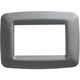 Rama decorativa aparataj modular Gewiss, elipsa, 3M, titaniu, Playbus, GW32703