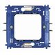 Rama de montaj Bticino, cu cleme metalice, 2M, albastru, Living-light, LN4702G
