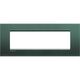 Rama decorativa aparataj modular Bticino, rectangulara, 7M, verde matase, Living-light, LNA4807PK