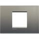 Rama decorativa aparataj modular Bticino, rectangulara, 2/3M, argintiu matase, Living-light, LNA4819AE
