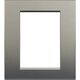 Rama decorativa aparataj modular Bticino, rectangulara, 6M, argintiu matase, Living-light, LNA4826AE