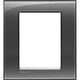 Rama decorativa aparataj modular Bticino, rectangulara, 6M, gri londonez, Living-light, LNA4826KF
