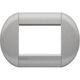Rama decorativa aparataj modular Bticino, elipsa, 3M, gri natural, Living-light, LNB4803CO