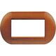 Rama decorativa aparataj modular Bticino, elipsa, 4M, esenta cires, Living-light, LNB4804LCA