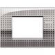 Rama decorativa aparataj modular Bticino, rectangulara, 3M, gri decor net, Living-light Air, LNC4803NE