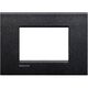 Rama decorativa aparataj modular Bticino, rectangulara, 3M, negru, Living-light Air, LNC4803NL