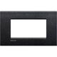 Rama decorativa aparataj modular Bticino, rectangulara, 4M, negru, Living-light Air, LNC4804NL