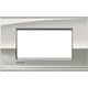 Rama decorativa aparataj modular Bticino, rectangulara, 4M, paladiu lucios, Living-light Air, LNC4804PL