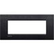 Rama decorativa aparataj modular Bticino, rectangulara, 7M, negru, Living-light Air, LNC4807NL