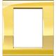 Rama decorativa aparataj modular Bticino, rectangulara, 6M, auriu decor grecesc, Living-light Air, LNC4826GK
